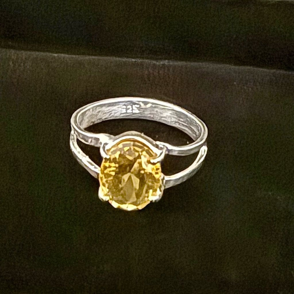 Citrine Gemstone Artisan Made Sterling Silver 925 Ring Sz 8 35$